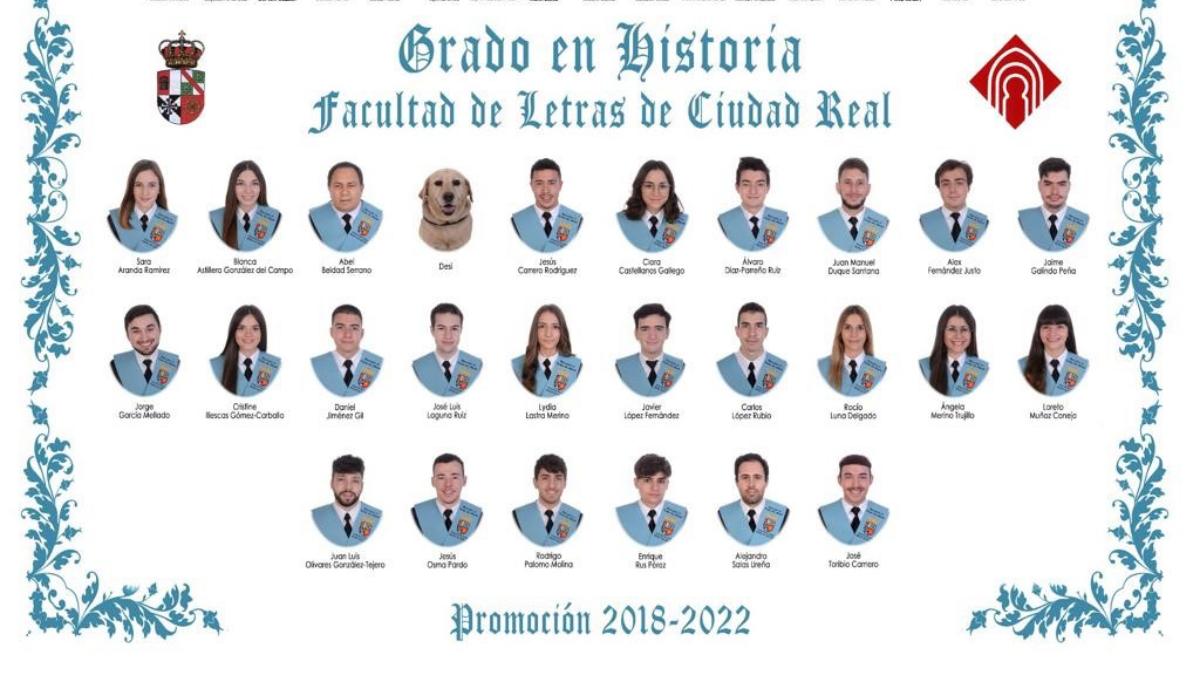 Abel Beldad y su perra guía son los héroes involuntarios de la última promoción de Historia en la UCLM / Foto: UCLM