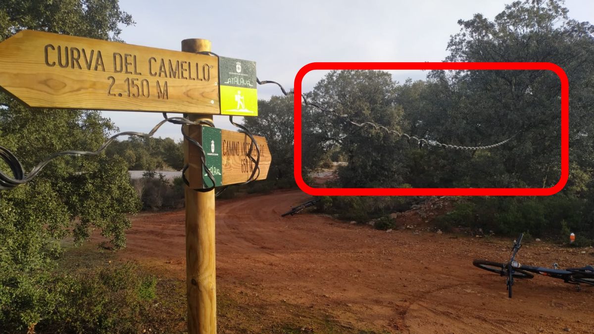 Investigan la colocación de "peligrosas" trampas para ciclistas en el Parque Forestal de la Atalaya en Ciudad Real
