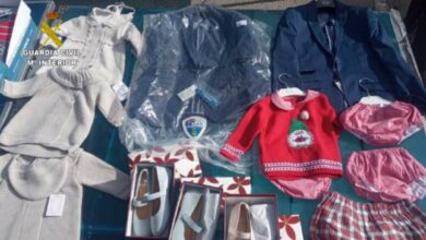 Han sido recuperadas varias prendas de moda infantil sustraídas como jerséis, chaquetas y zapatos