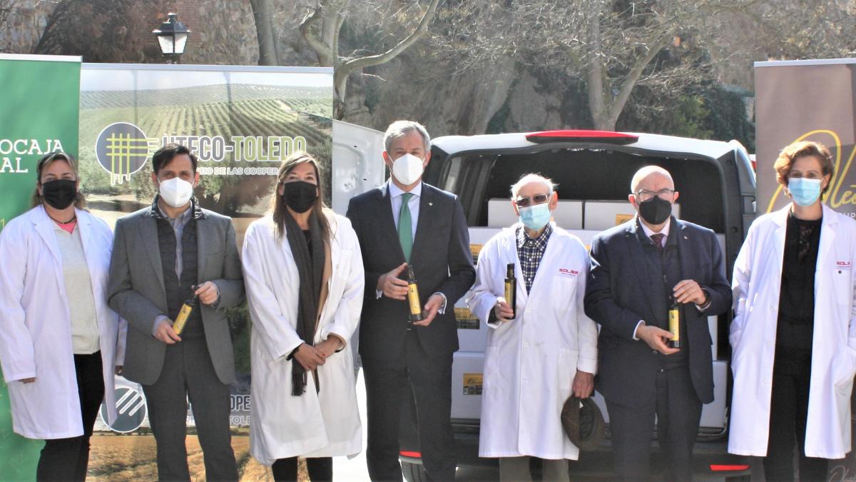 Eurocaja Rural, Oleotoledo, Uteco-Toledo y Pieralisi se unen para donar una tonelada de AOVE a la ONG 'Socorro de los pobres'
