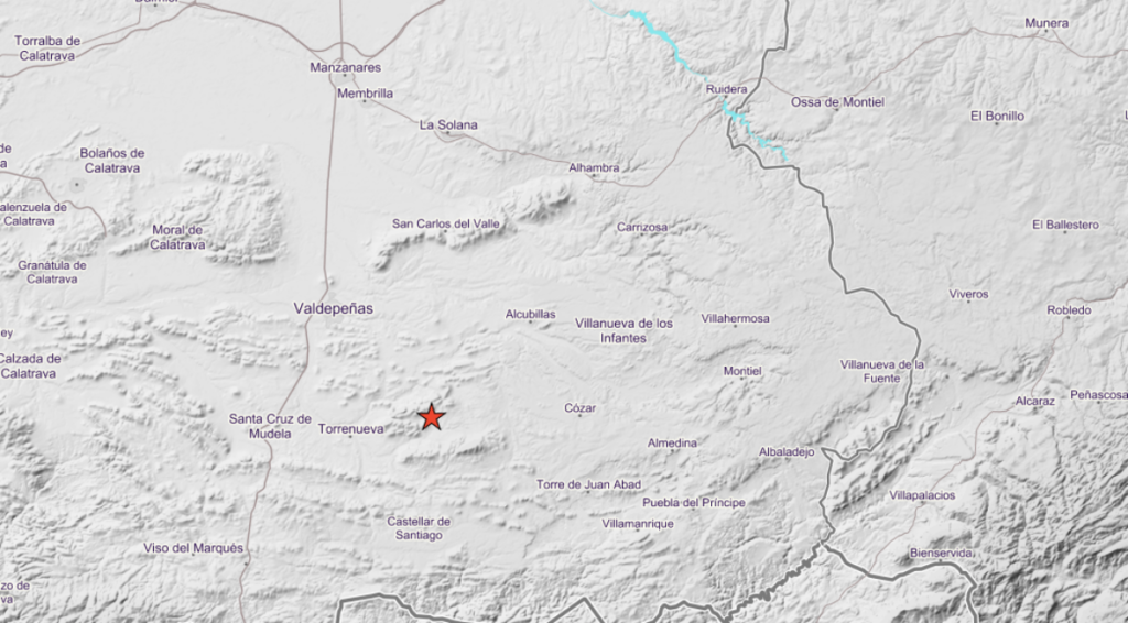 Terremoto en la provincia de Ciudad Real / Imagen: IGN