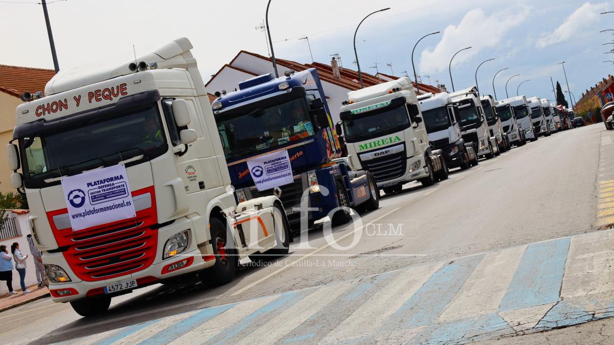 Cientos de camiones recorren Ciudad Real en señal de protesta contra la subida de los carburantes