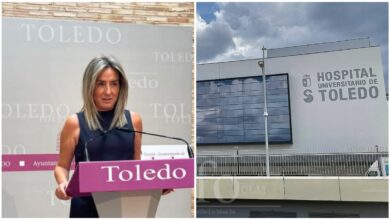 Foto alcaldesa de Toledo, Milagros Tolón, y el Hospital Universitario de Toledo