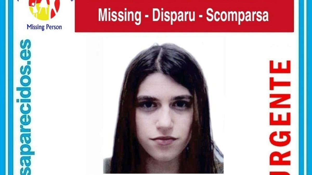 Cartel de Sos Desaparecidos en el que alerta de la desaparición de una joven de un pueblo de Guadalajara / SOS DESAPARECIDOS