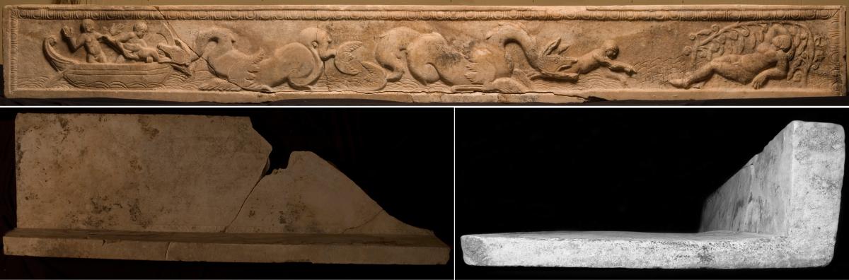Cubierta de sarcófago tardorromano con el ciclo de Jonás hoy expuesto en el Museo de los concilios y la cultura visigoda de Toledo / Foto: Equipo de investigación de Carranque