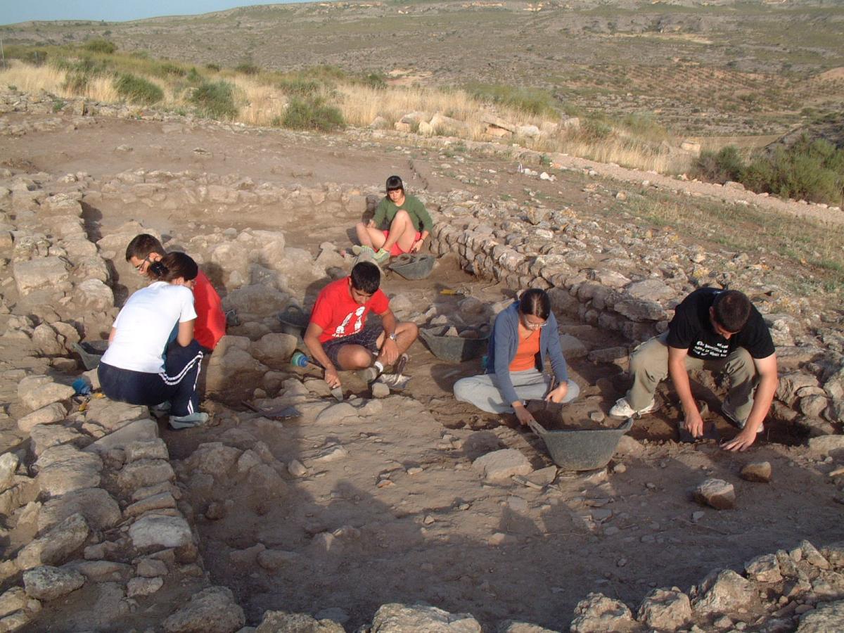 Un grupo de alumnos excavando una estancia emiral en 2010 / Foto: Proyecto Tolmo de Minateda. JCCM