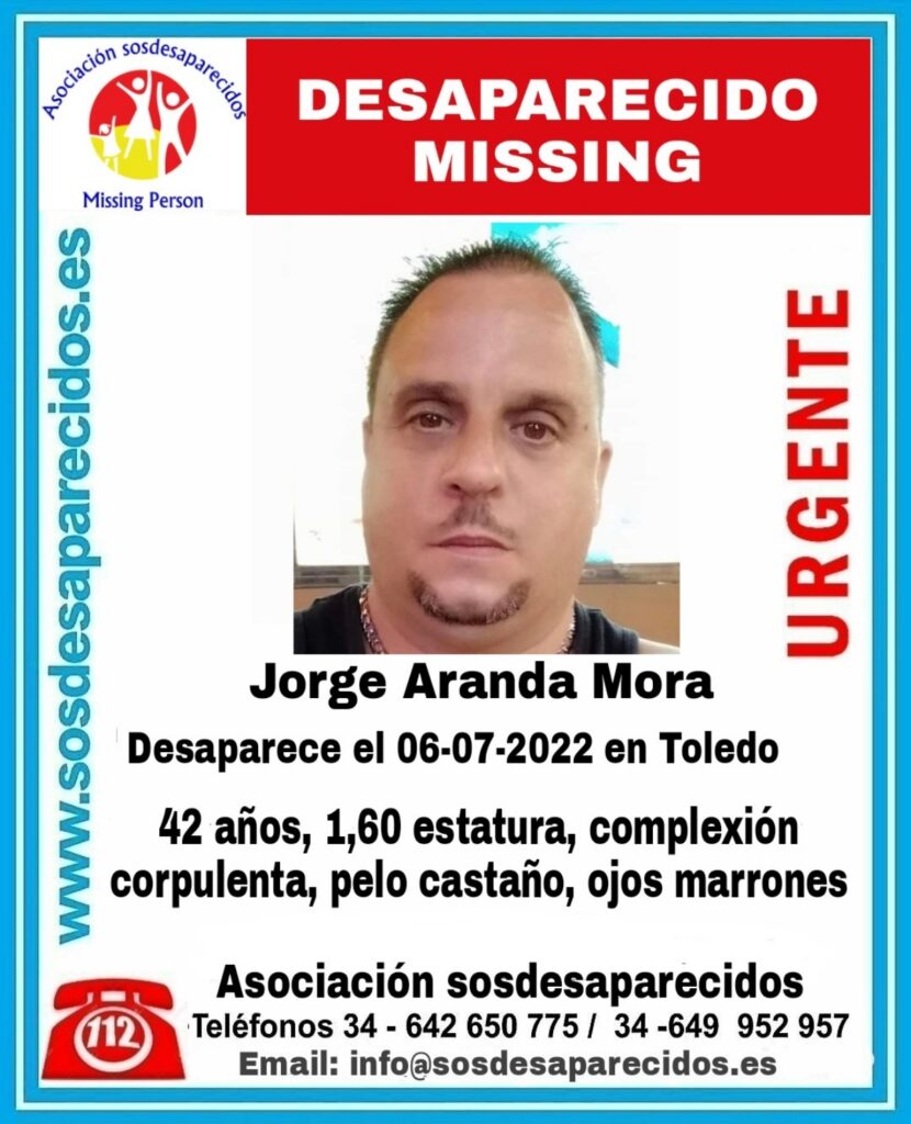 Desaparecido en Toledo / Imagen: Asociación Alerta SOS Desaparecidos