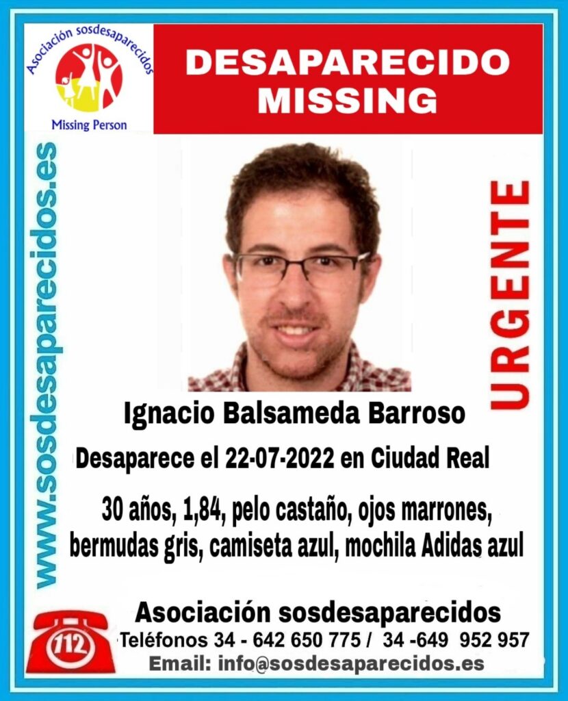 Desaparecido en Ciudad Real / Imagen: Asociación Alerta SOS Desaparecidos