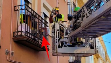 Intervención de los bomberos y la Policía Local de Guadalajara