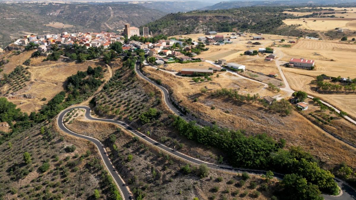 Vista aérea carretera Valfermoso / Foto: Diputación Guadalajara