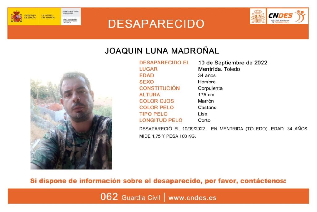 Desparecido en Toledo / Foto: QSD Desaparecidos