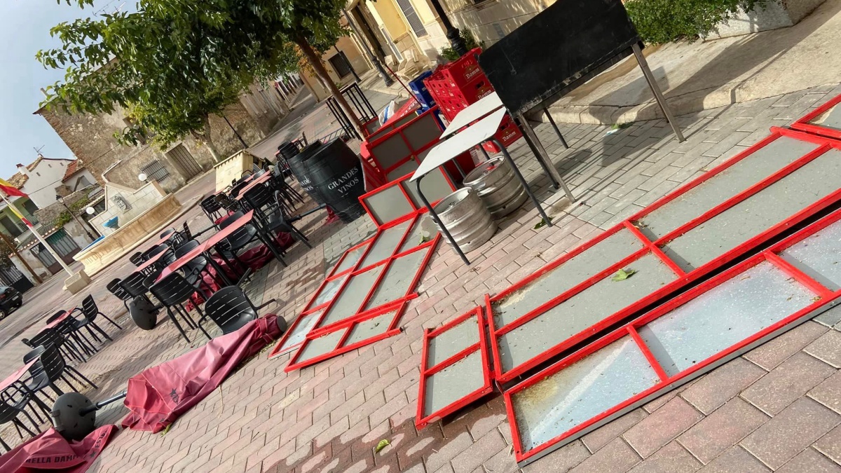 Rachas de hasta 120 kilómetros por hora en provocan importantes daños en este pueblo de Cuenca / Ayto. Castejón