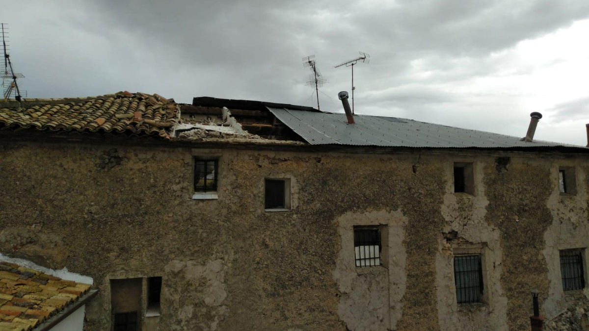 Rachas de hasta 120 kilómetros por hora en provocan importantes daños en este pueblo de Cuenca / Ayto. Castejón