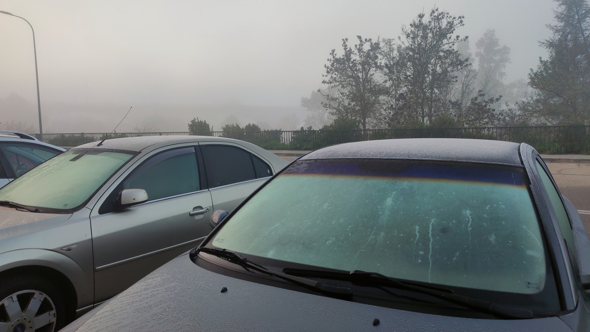 Parabrisas de coche con escarcha tras la helada nocturna. EUROPA PRESS (Foto de ARCHIVO) 19/12/2023 frio clima meteorologia