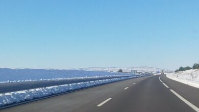Carretera con nieve. Autovía nevada. EUROPA PRESS (Foto de ARCHIVO) 15/1/2021
