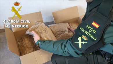 Picadura de tabaco aprehendida por la Guardia Civil en Cuenca. GUARDIA CIVIL 30/4/2024