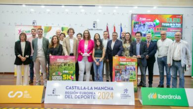 Toledo, 19 de abril de 2024.- La consejera de Igualdad, Sara Simón, ha participado en la presentación del ‘Tour Universo Mujer’ que la ciudad de Toledo acogerá el próximo mes de mayo, dentro de las actividades de ‘Castilla-La Mancha Región Europea del Deporte 2024’, (Fotos: A. Pérez Herrera // JCCM)