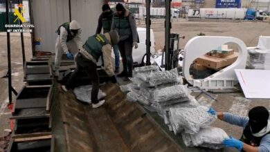 Marihuana intervenida en el doble fondo de un camión. GUARDIA CIVIL 10/6/2024