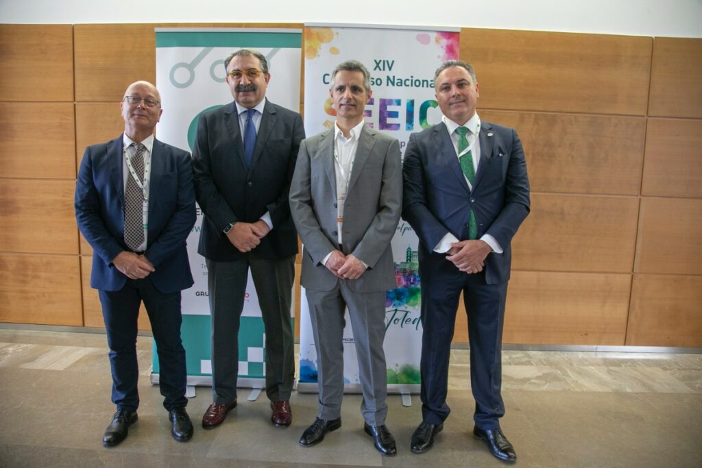 Toledo, 6 de junio de 2024.- El consejero de Sanidad, Jesús Fernández Sanz, ha participado en la inauguración del XIV Congreso Nacional Sociedad Española Electromedicina e Ingeniería Clínica que ha tenido lugar en el Palacio de Congresos ‘El Greco’. (Fotos: A. Pérez Herrera // JCCM)
