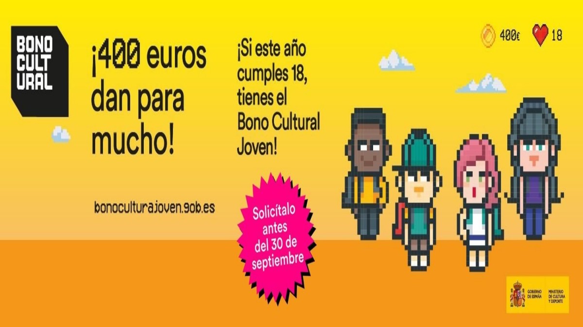 (Foto de ARCHIVO) Imagen promocional del Bono Cultural Joven. REMITIDA / HANDOUT por RRSS DE BONO CULTURAL JOVEN Fotografía remitida a medios de comunicación exclusivamente para ilustrar la noticia a la que hace referencia la imagen, y citando la procedencia de la imagen en la firma 20/9/2023
